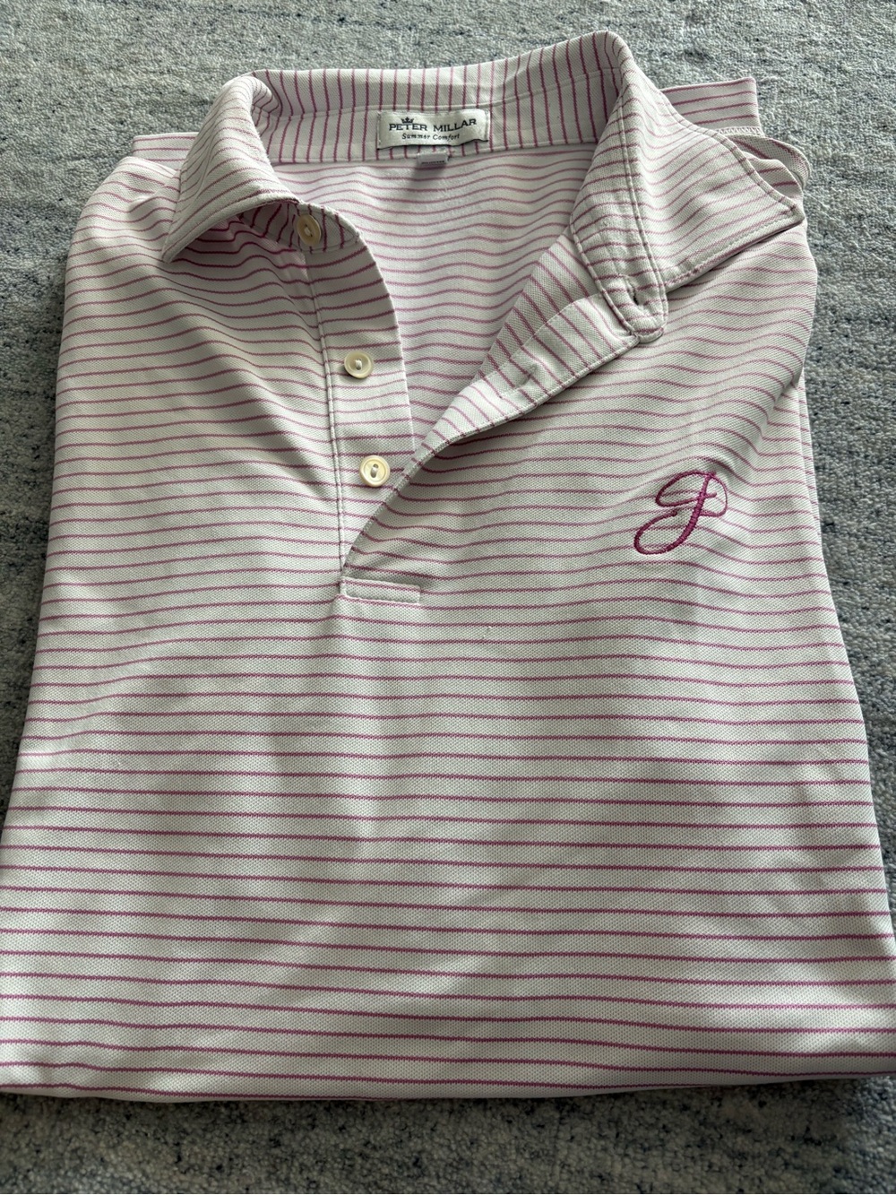 Peter Millar Pink and White Striped